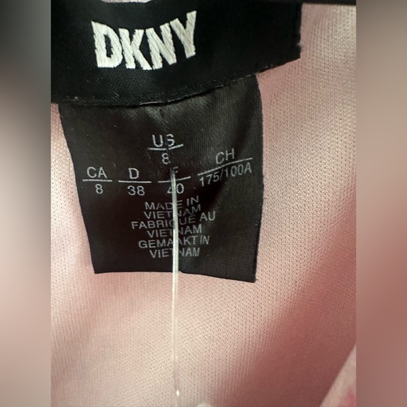 DKNY Faux Wrap Midi Dress in Floral Pink Sz 8 - Picture 6 of 7